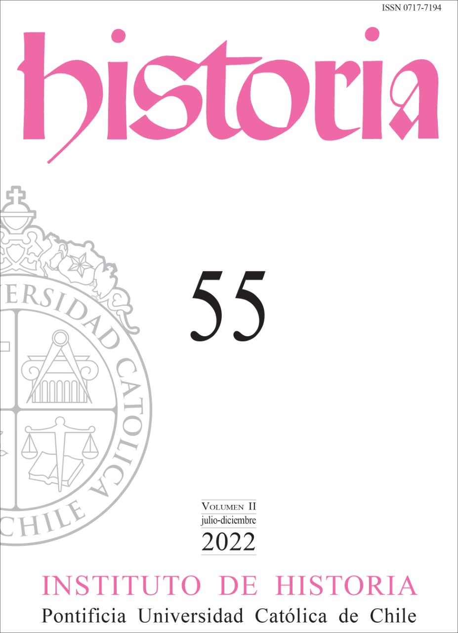 Portada revista Historia número 55 volumen 2 julio a diciembre 2022